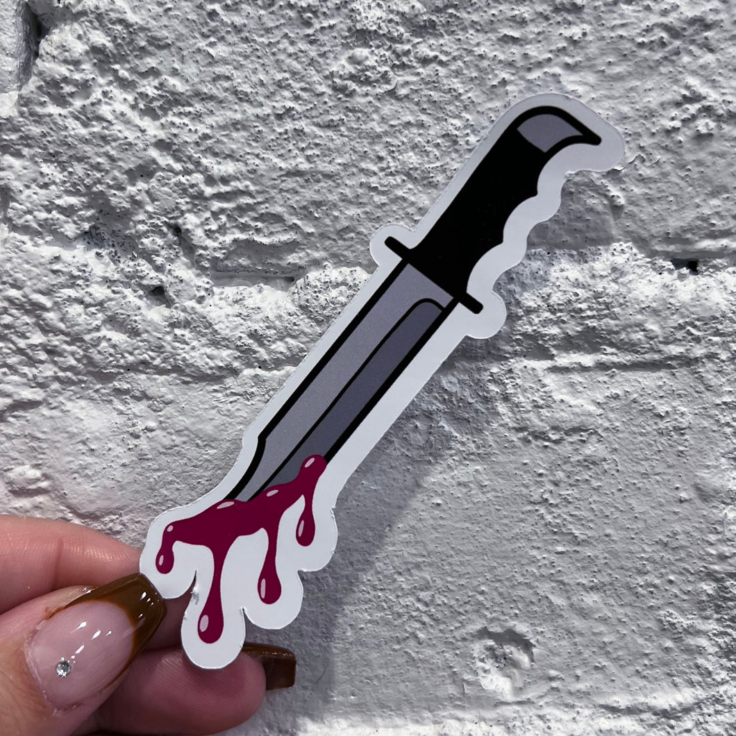 Scream Knife Drip Pink Sticker